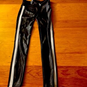 SPANX faux leather pinstripe pant leggings.